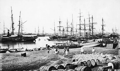 Docks von Kalkutta, ca. 1865